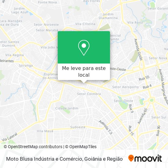 Moto Blusa Indústria e Comércio mapa