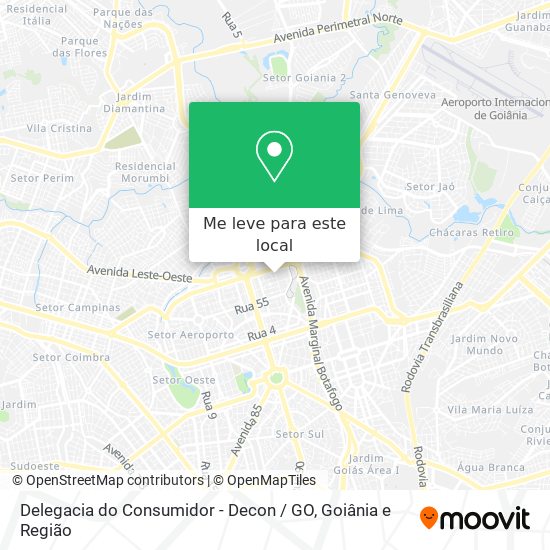 Delegacia do Consumidor - Decon / GO mapa