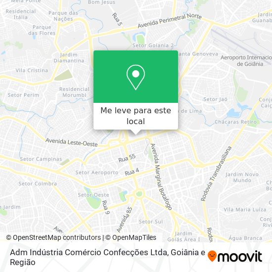 Adm Indústria Comércio Confecções Ltda mapa