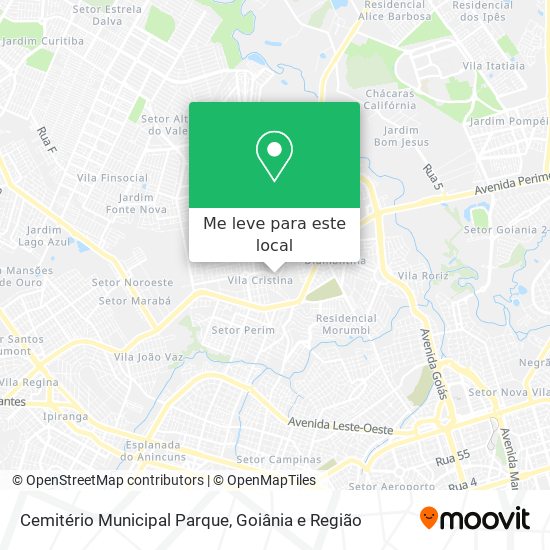 Cemitério Municipal Parque mapa