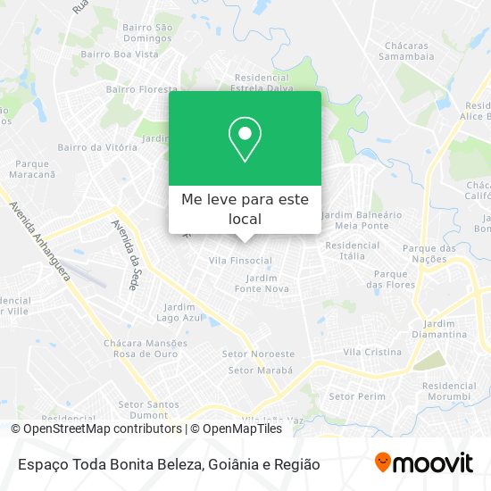 Espaço Toda Bonita Beleza mapa