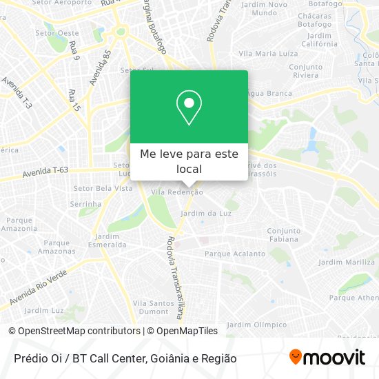 Prédio Oi / BT Call Center mapa