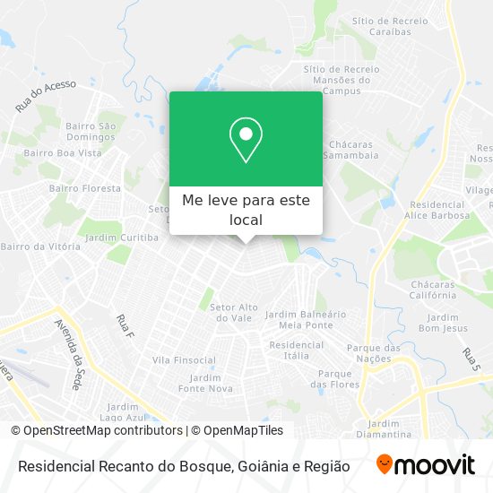 Residencial Recanto do Bosque mapa