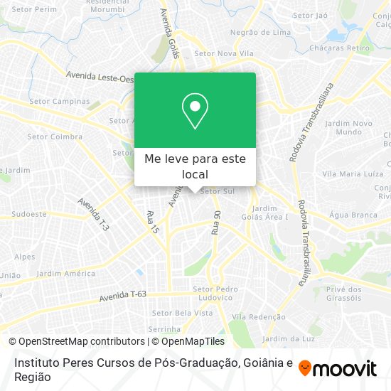 Instituto Peres Cursos de Pós-Graduação mapa