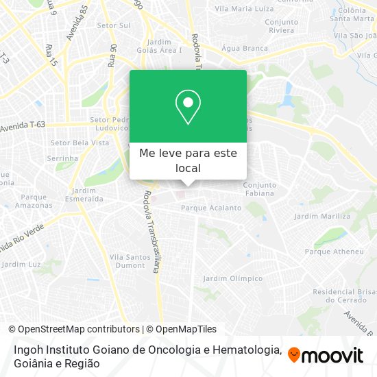 Ingoh Instituto Goiano de Oncologia e Hematologia mapa