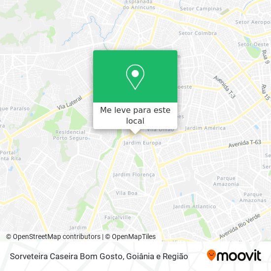Sorveteira Caseira Bom Gosto mapa