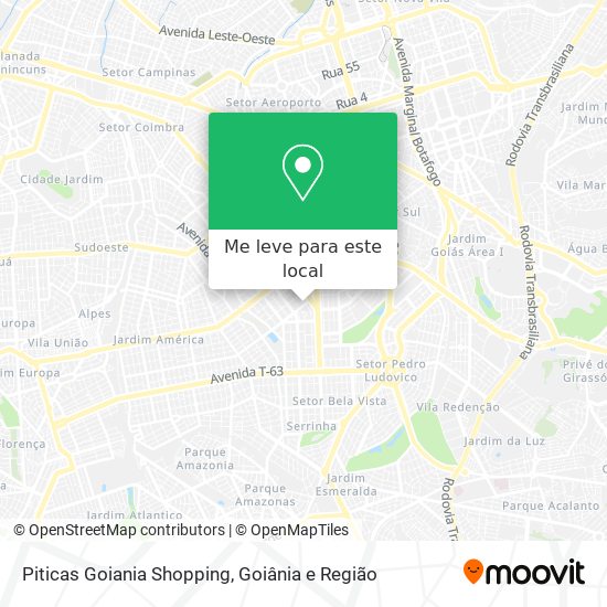 Piticas Goiania Shopping mapa