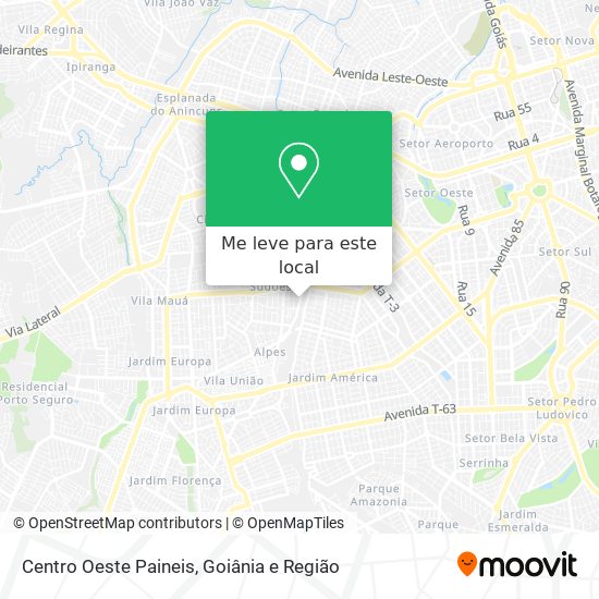Centro Oeste Paineis mapa