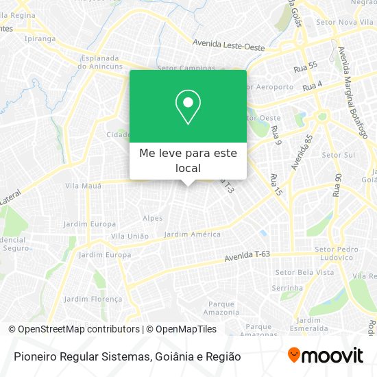 Pioneiro Regular Sistemas mapa