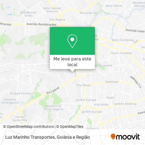 Luz Marinho Transportes mapa