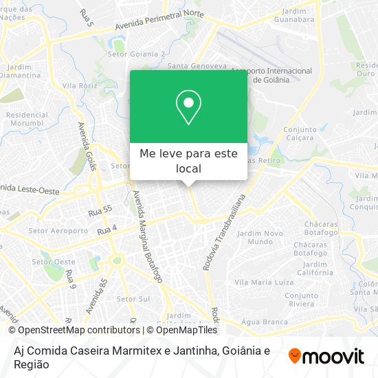 Aj Comida Caseira Marmitex e Jantinha mapa
