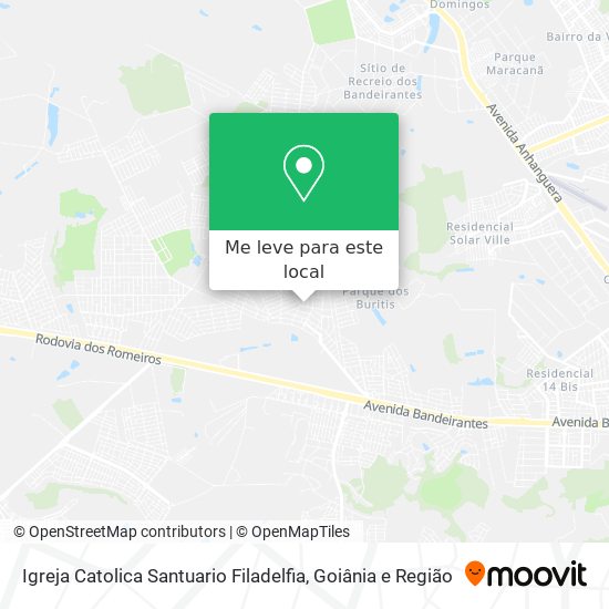 Igreja Catolica Santuario Filadelfia mapa