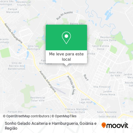 Sonho Gelado Acaiteria e Hamburgueria mapa