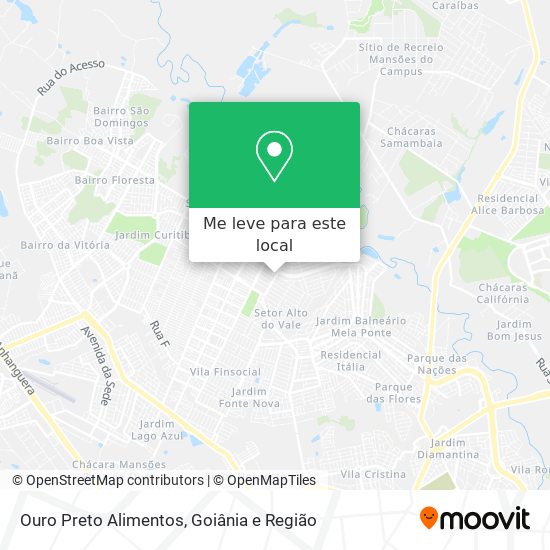 Ouro Preto Alimentos mapa