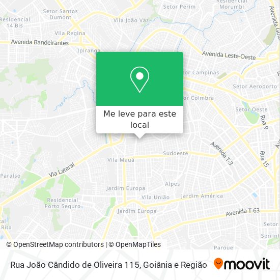 Rua João Cândido de Oliveira 115 mapa