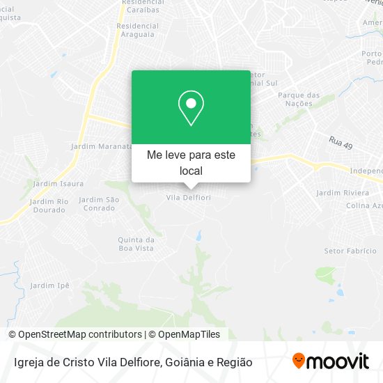 Igreja de Cristo Vila Delfiore mapa