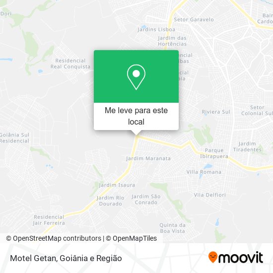 Motel Getan mapa