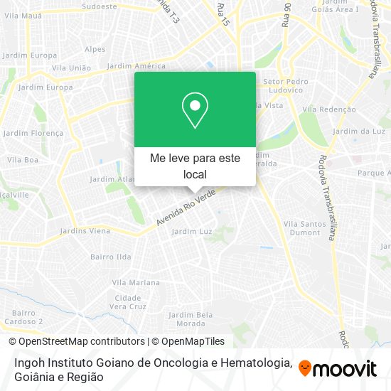 Ingoh Instituto Goiano de Oncologia e Hematologia mapa