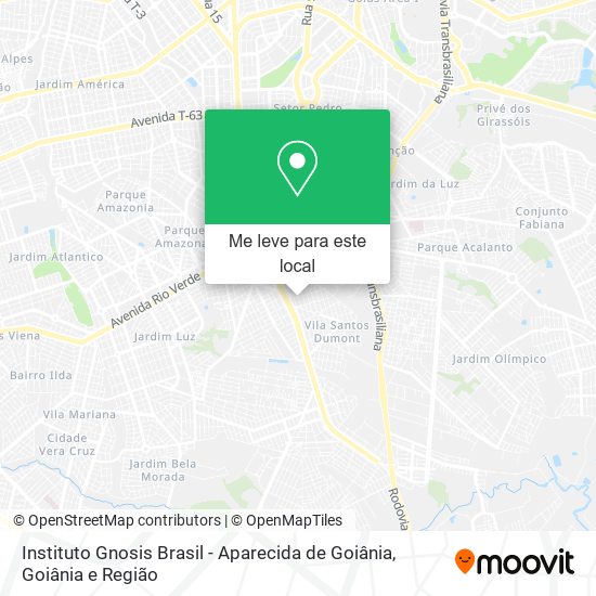 Instituto Gnosis Brasil - Aparecida de Goiânia mapa