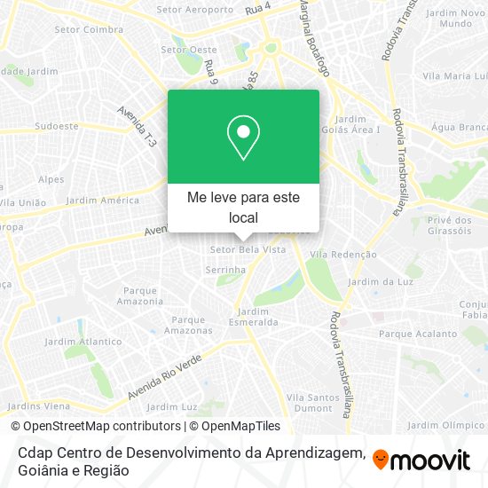 Cdap Centro de Desenvolvimento da Aprendizagem mapa