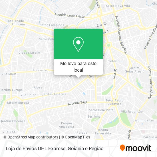 Loja de Envios DHL Express mapa