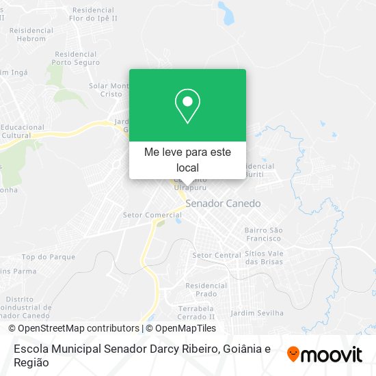 Escola Municipal Senador Darcy Ribeiro mapa