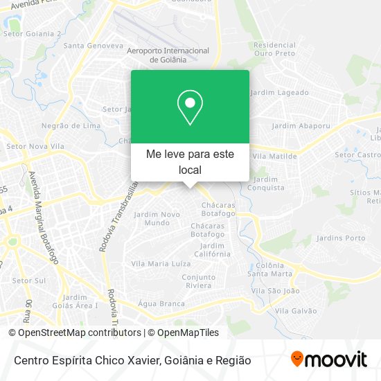 Centro Espírita Chico Xavier mapa