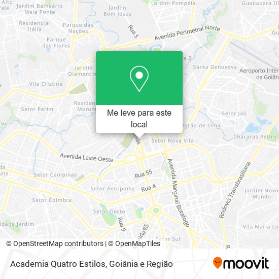 Academia Quatro Estilos mapa