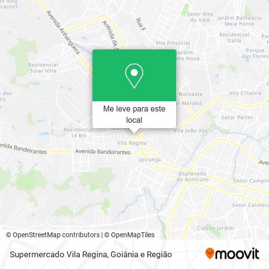 Supermercado Vila Regina mapa