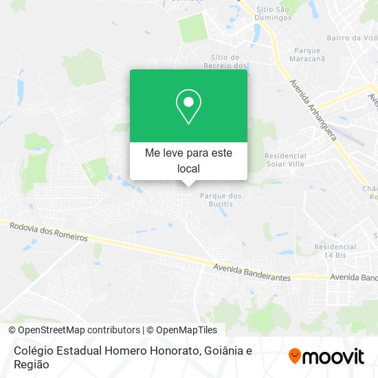 Colégio Estadual Homero Honorato mapa