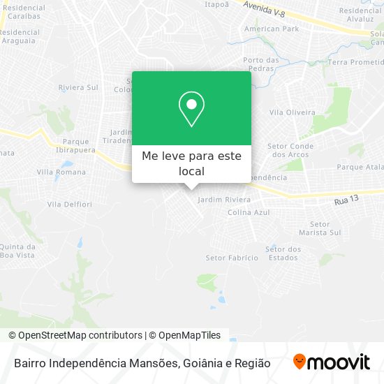 Bairro Independência Mansões mapa