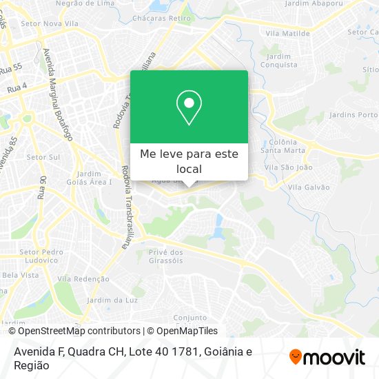 Avenida F, Quadra CH, Lote 40 1781 mapa