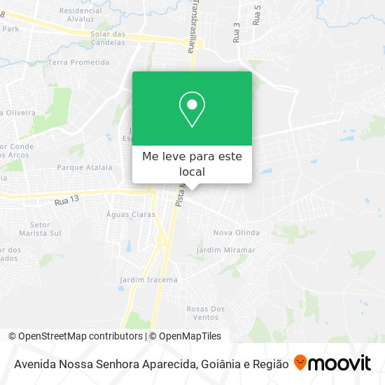 Avenida Nossa Senhora Aparecida mapa