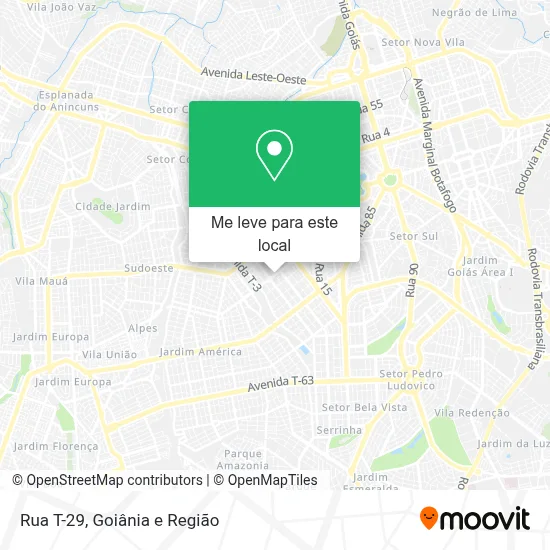 Rua T-29 mapa