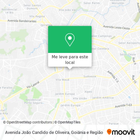 Avenida João Candido de Oliveira mapa