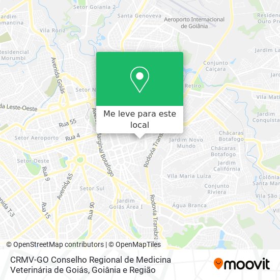 CRMV-GO Conselho Regional de Medicina Veterinária de Goiás mapa