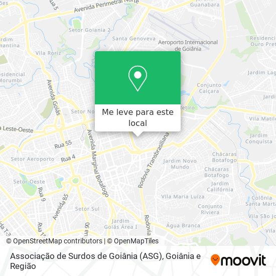 Associação de Surdos de Goiânia (ASG) mapa