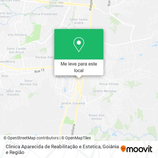 Clinica Aparecida de Reabilitação e Estetica mapa