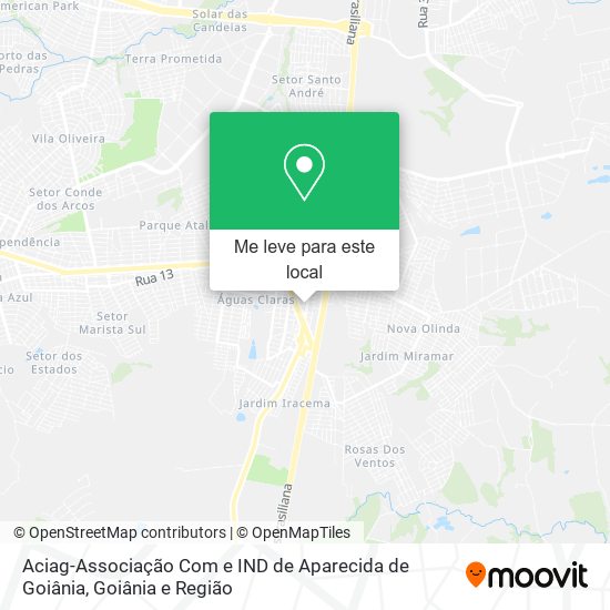 Aciag-Associação Com e IND de Aparecida de Goiânia mapa