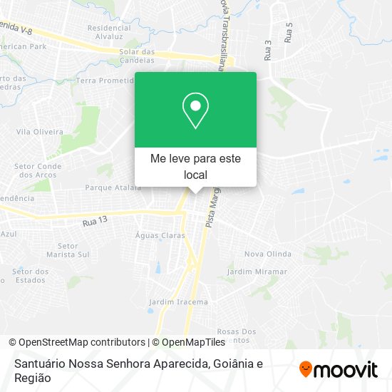 Santuário Nossa Senhora Aparecida mapa