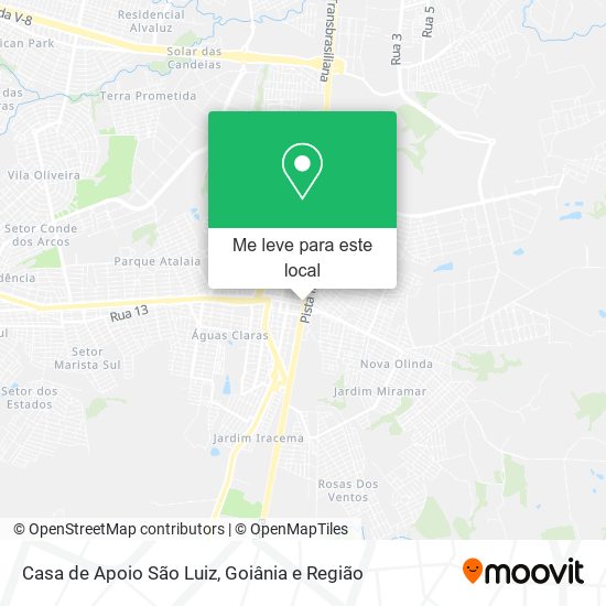 Casa de Apoio São Luiz mapa