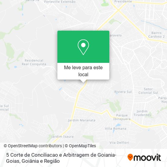 5 Corte de Conciliacao e Arbitragem de Goiania-Goias mapa