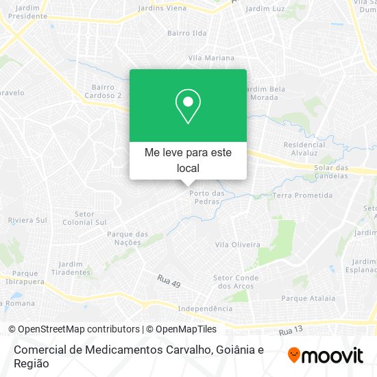 Comercial de Medicamentos Carvalho mapa