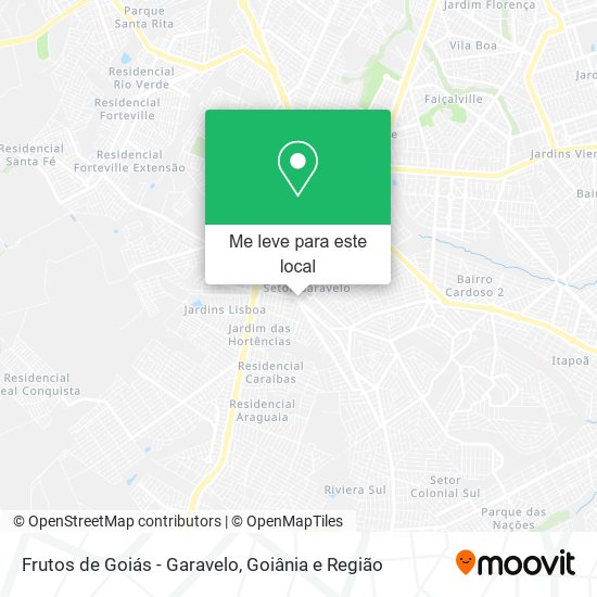 Frutos de Goiás - Garavelo mapa