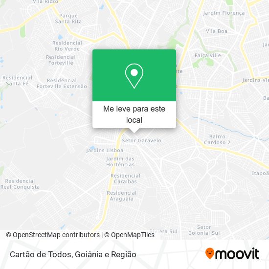 Cartão de Todos mapa