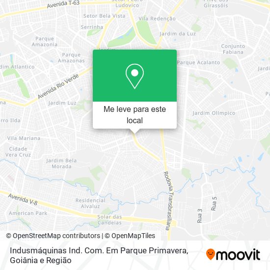 Indusmáquinas Ind. Com. Em Parque Primavera mapa