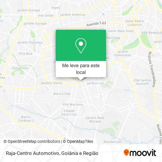 Raja-Centro Automotivo mapa