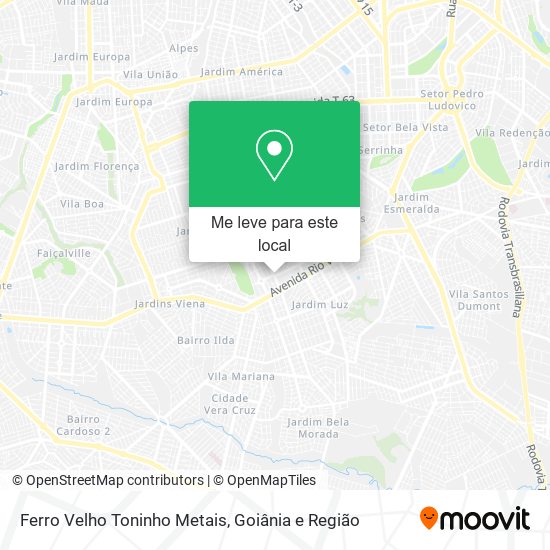 Ferro Velho Toninho Metais mapa