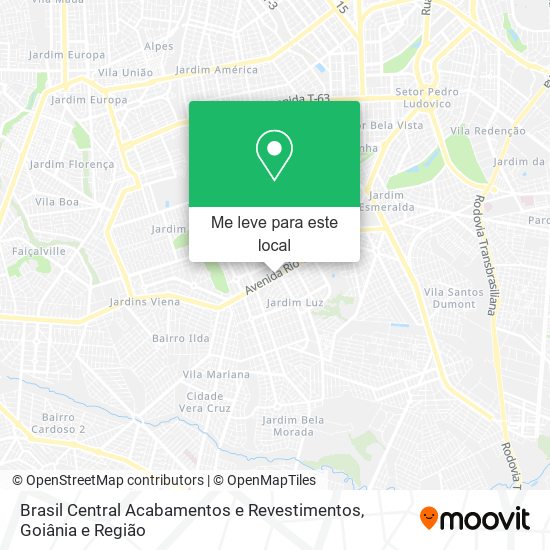 Brasil Central Acabamentos e Revestimentos mapa