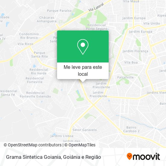 Grama Sintetica Goiania mapa